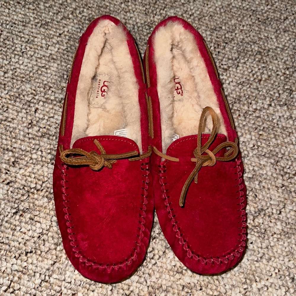 UGG Women’s Red Moccasin Slippers